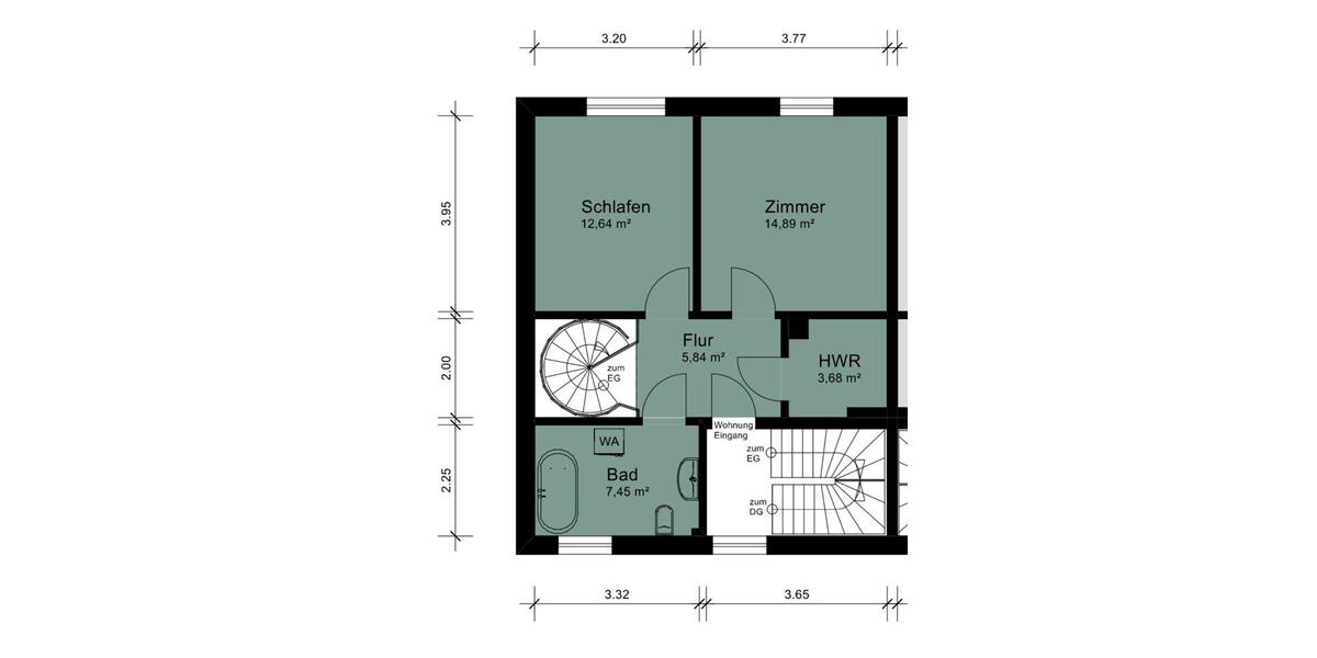 Maisonettenwohnung Bremen Hemelingen - 4 Zimmer, 96 m&sup2;, 1.250&euro; | Angebot:24787246