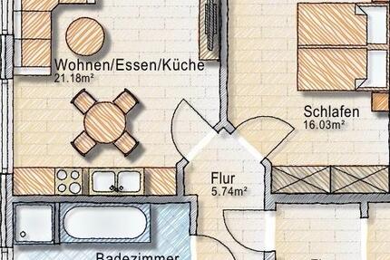 Wohnung Bad Saarow - 2 Zimmer, 54 m&sup2;, 570&euro; | Angebot:26234138
