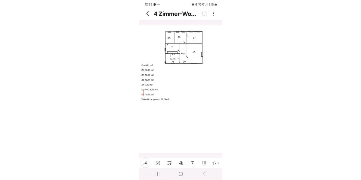 Etagenwohnung Cadenberge - 1 Zimmer, 77 m&sup2;, 535&euro; | Angebot:24737792