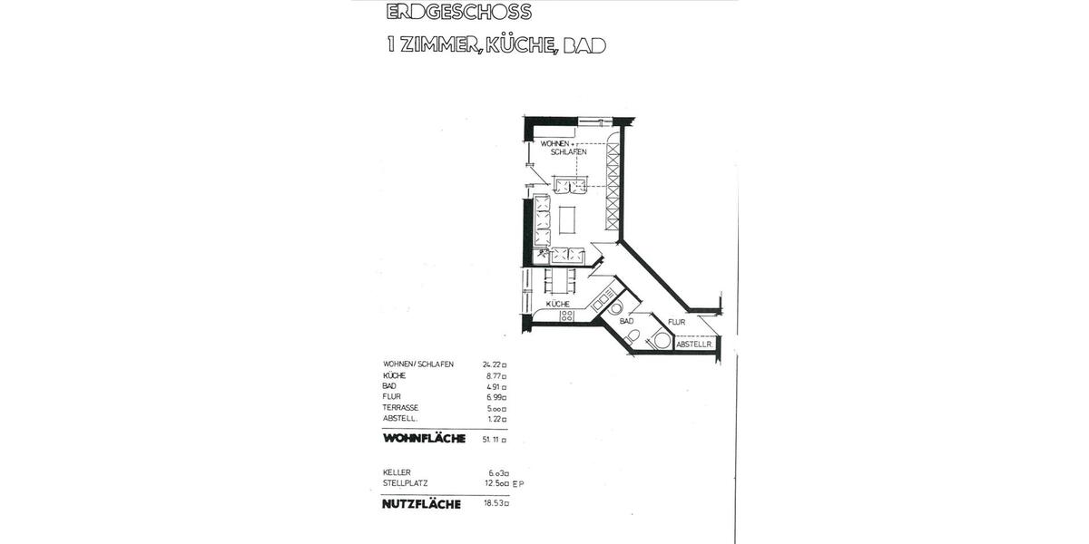 Erdgeschoßwohnung Steinfeld (Oldenburg) - 1 Zimmer, 51 m&sup2;, 545&euro; | Angebot:26523696