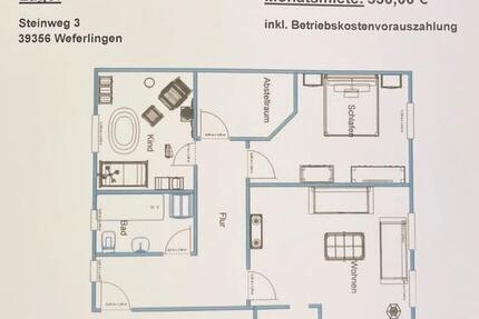 Wohnung Gardelegen - 3 Zimmer, 73 m&sup2;, 530&euro; | Angebot:25370341