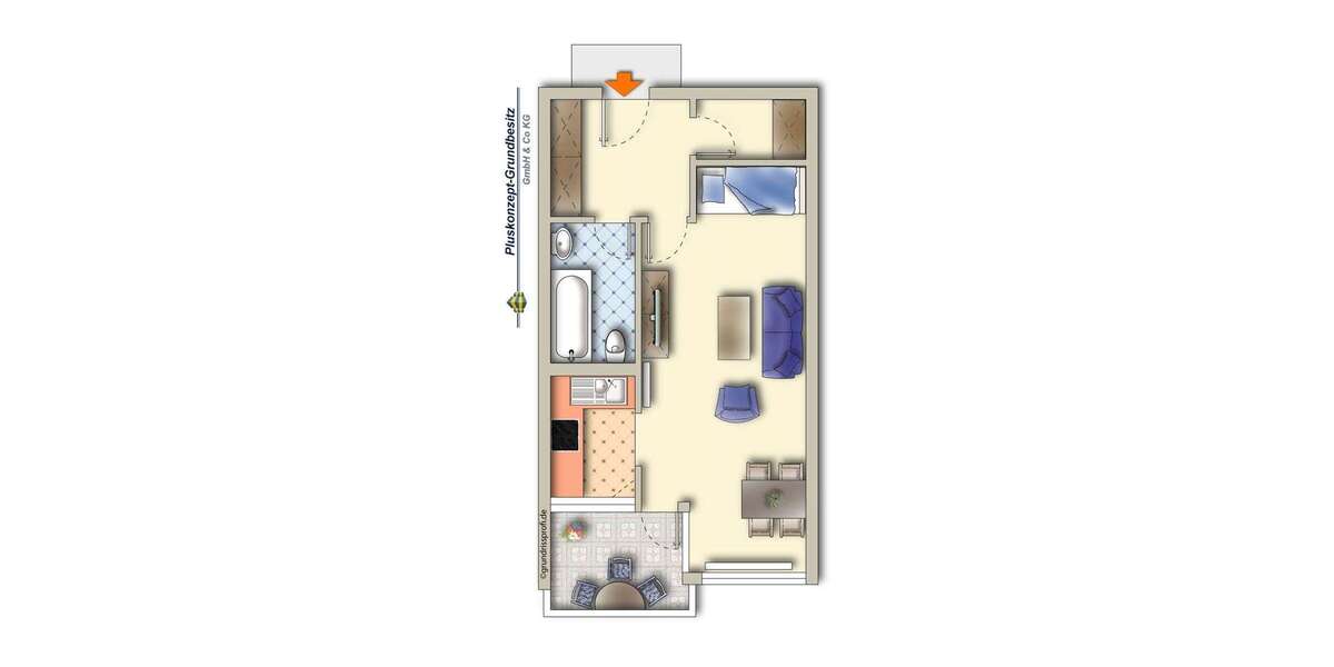 Wohnung zum Mieten in Celle 395 € 35 m² 1 zimmer