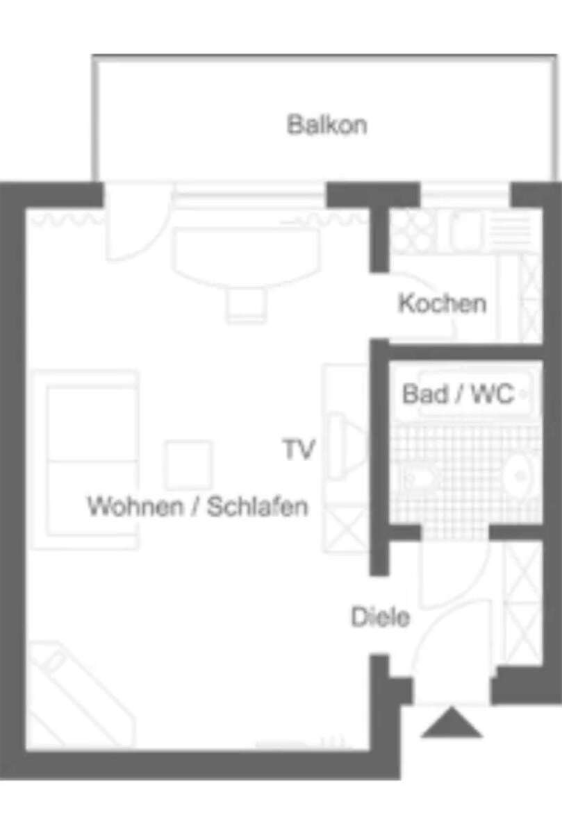 Wohnen auf Zeit in Düsseldorf 1.150 € 1 zimmer
