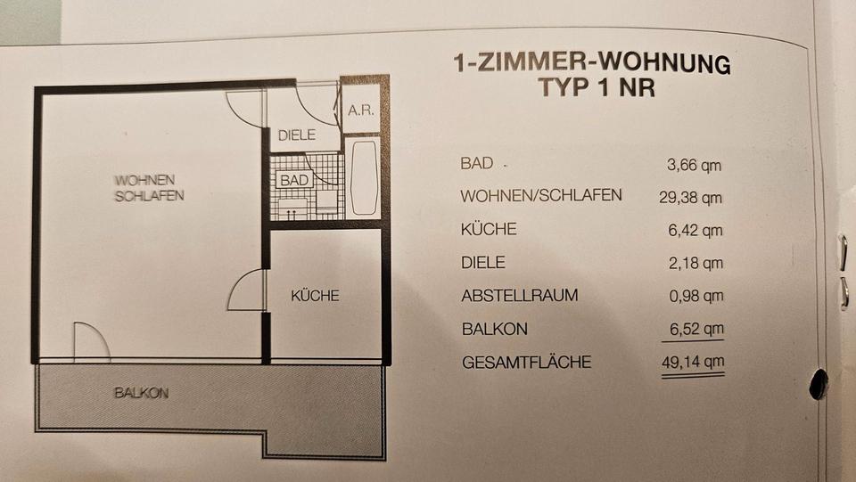 Etagenwohnung Pulheim - 1 Zimmer, 50 m&sup2;, 800&euro; | Angebot:24379900