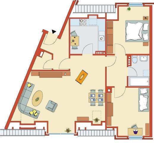 Etagenwohnung Kiel Meimersdorf - 3 Zimmer, 85 m&sup2;, 855&euro; | Angebot:24407113