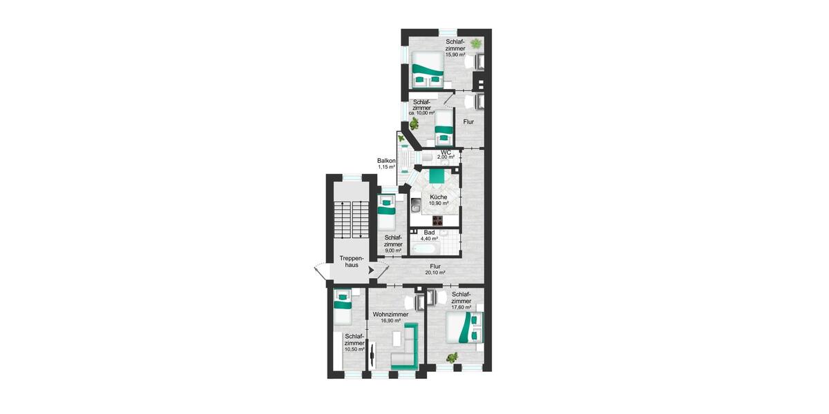Etagenwohnung Nürnberg Erlenstegen - 1 Zimmer, 11 m&sup2;, 450&euro; | Angebot:26384513