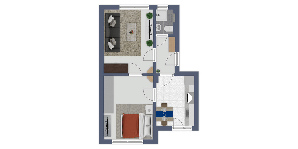 Etagenwohnung Hamburg Billstedt - 2 Zimmer, 45 m&sup2;, 450&euro; | Angebot:26912872