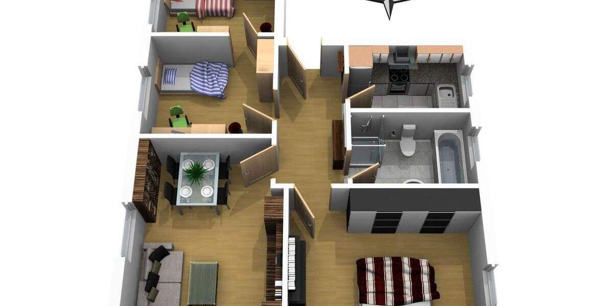 Etagenwohnung Lindenau - 3 Zimmer, 64 m&sup2;, 490&euro; | Angebot:24530553