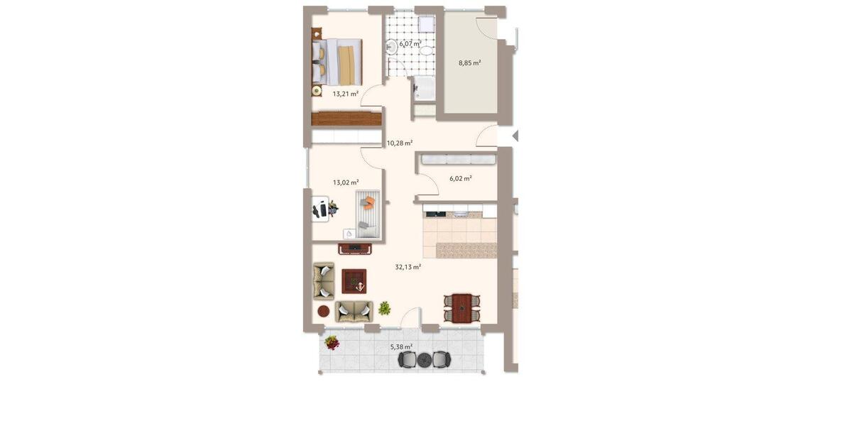 Etagenwohnung Geestland - 3 Zimmer, 83 m&sup2;, 1.188&euro; | Angebot:26531171