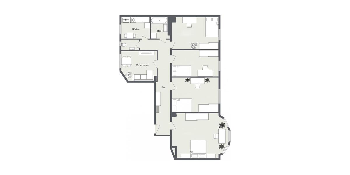 Wohnen auf Zeit Nürnberg Eberhardshof - 4 Zimmer, 17 m&sup2;, 500&euro; | Angebot:24589165