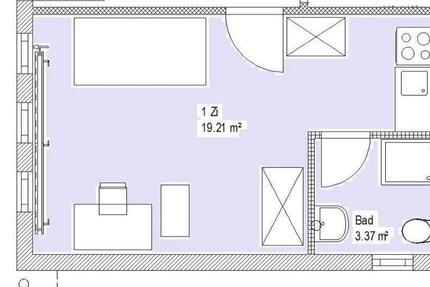 Wohnung Göppingen - 1 Zimmer, 20 m&sup2;, 360&euro; | Angebot:26019836