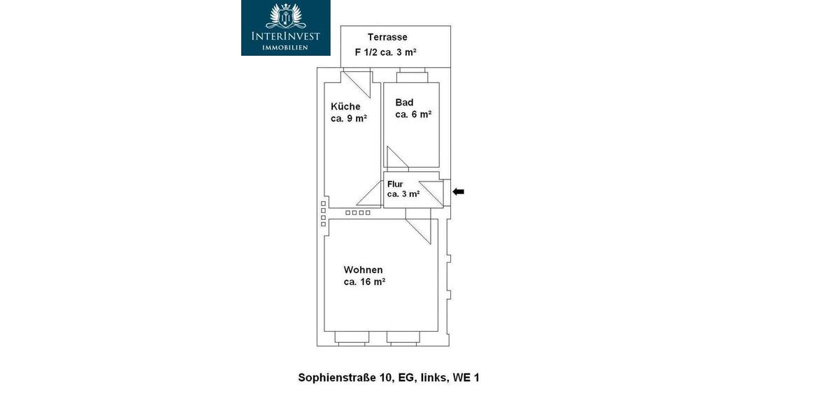 Erdgeschoßwohnung Magdeburg Beyendorf-Sohlen - 1 Zimmer, 37 m&sup2;, 275&euro; | Angebot:26649063