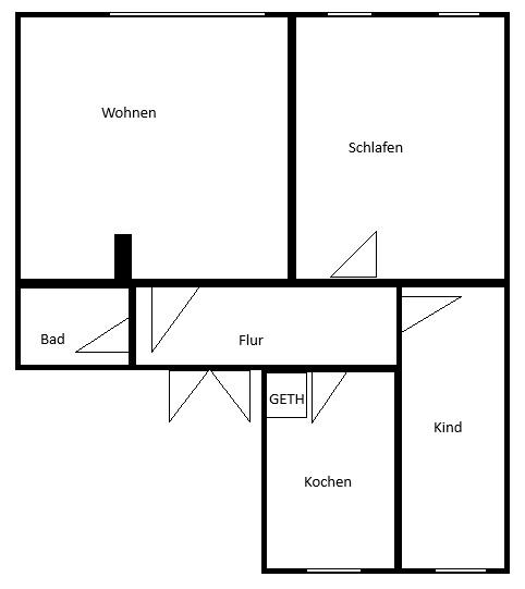Erdgeschoßwohnung Wurzen - 3 Zimmer, 72 m&sup2;, 505&euro; | Angebot:25751107