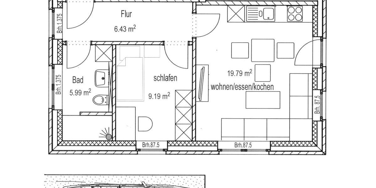 Erdgeschoßwohnung Damme - 2 Zimmer, 42 m&sup2;, 500&euro; | Angebot:25934287