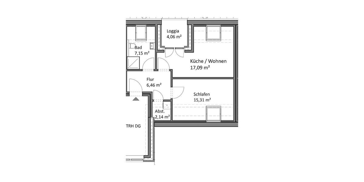 Dachgeschoßwohnung Loxstedt - 2 Zimmer, 42 m&sup2;, 570&euro; | Angebot:25810444