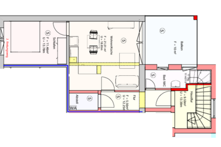 Wohnung Sömmerda Neue Zeit - 2 Zimmer, 48 m&sup2;, 624&euro; | Angebot:26787017
