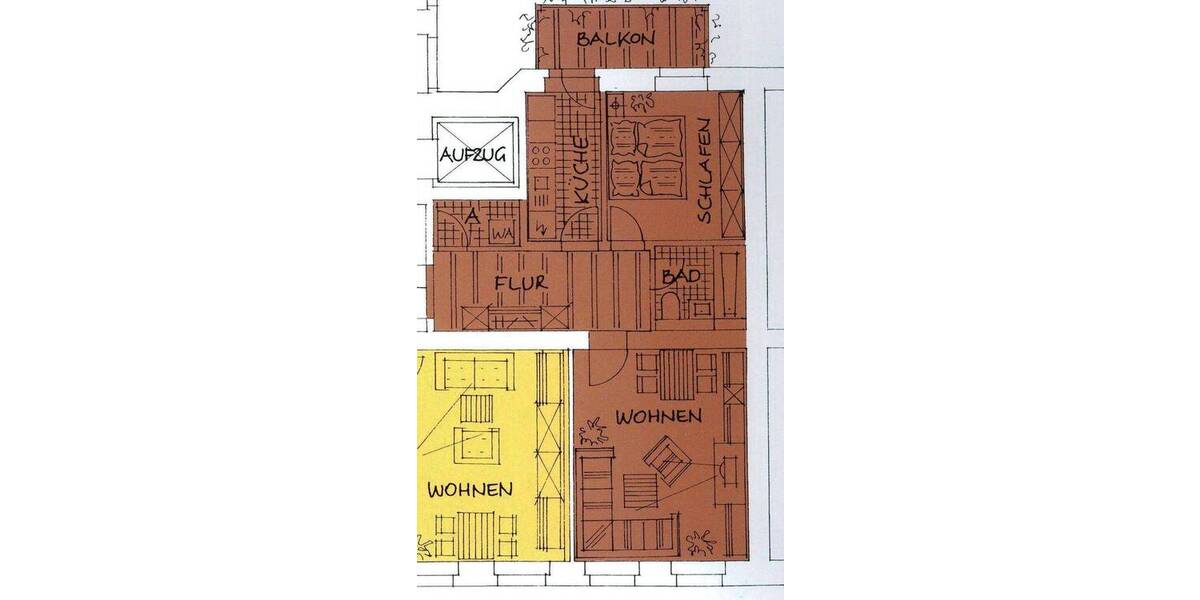 Etagenwohnung Chemnitz Kaßberg - 2 Zimmer, 57 m&sup2;, 340&euro; | Angebot:26840865