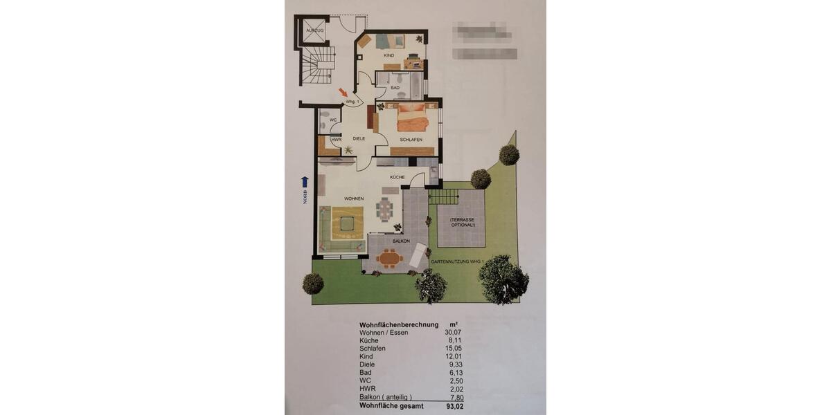 Erdgeschoßwohnung Backnang - 3.5 Zimmer, 93 m&sup2;, 1.350&euro; | Angebot:26291529