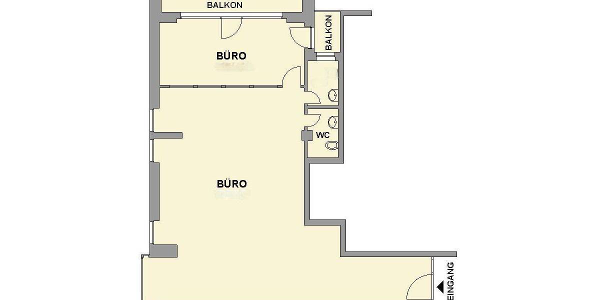 Gewerbeobjekt Chemnitz Zentrum - 2 Zimmer, 105 m&sup2;, 1.157&euro; | Angebot:26842193