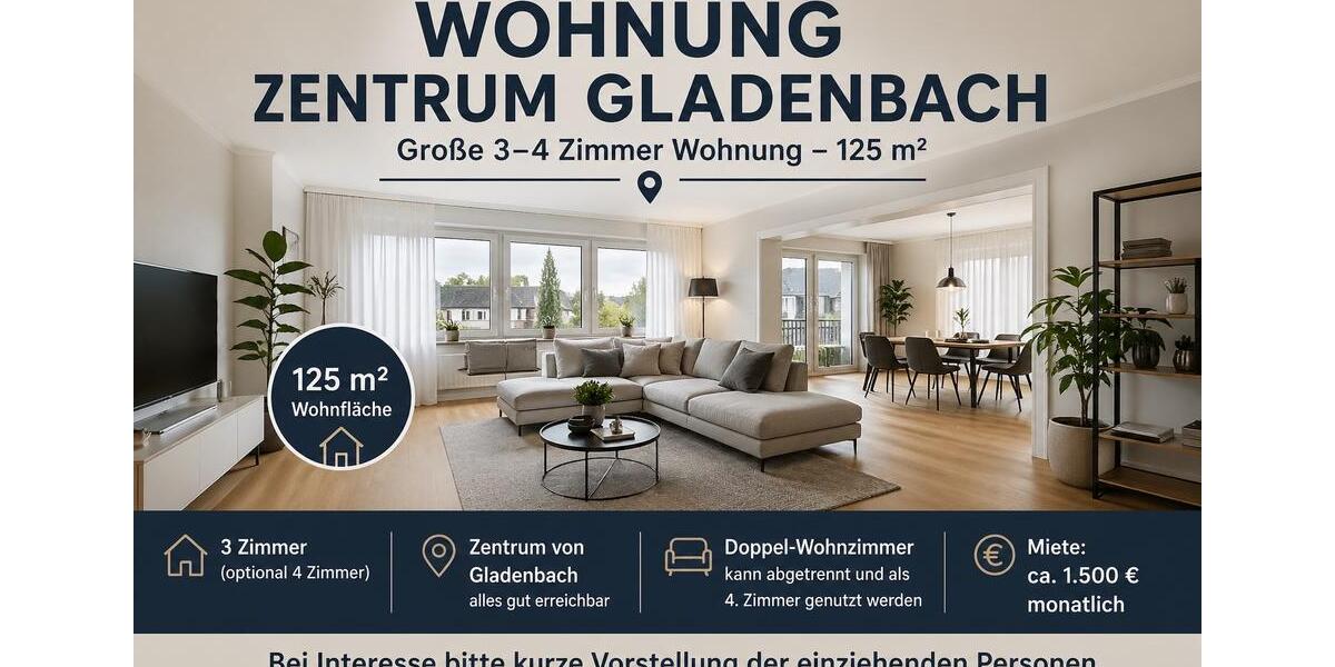 Etagenwohnung Gladenbach - 3 Zimmer, 125 m&sup2;, 1.600&euro; | Angebot:26323153