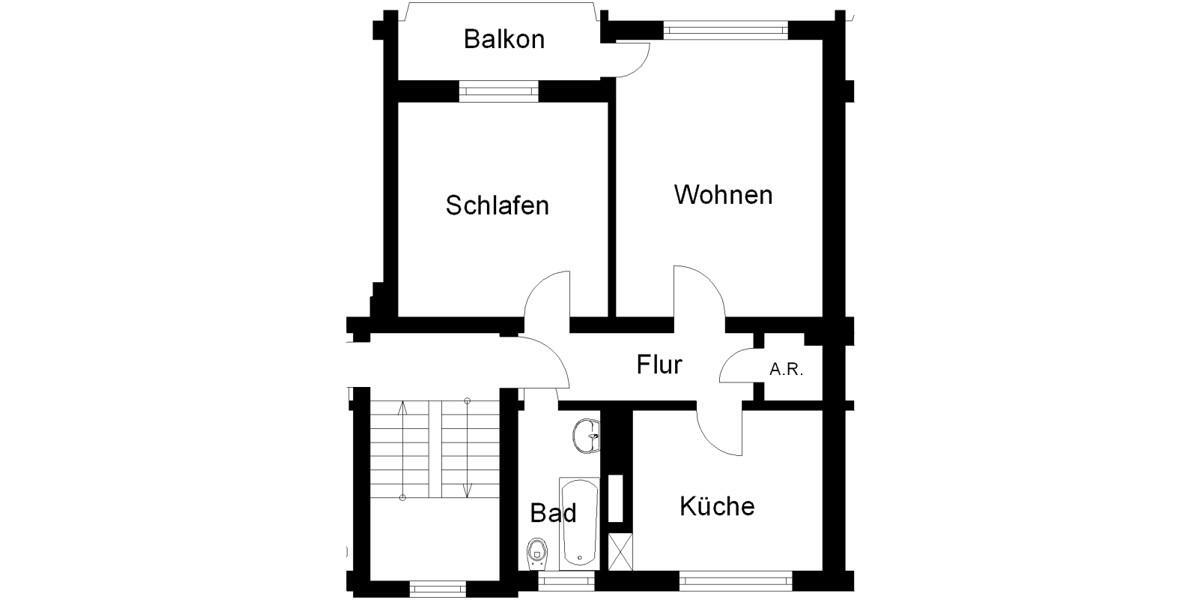So macht wohnen Spaß - Gemütliche 2-Zimmer-Wohnung mit XXL-Balkon 2 zimmer