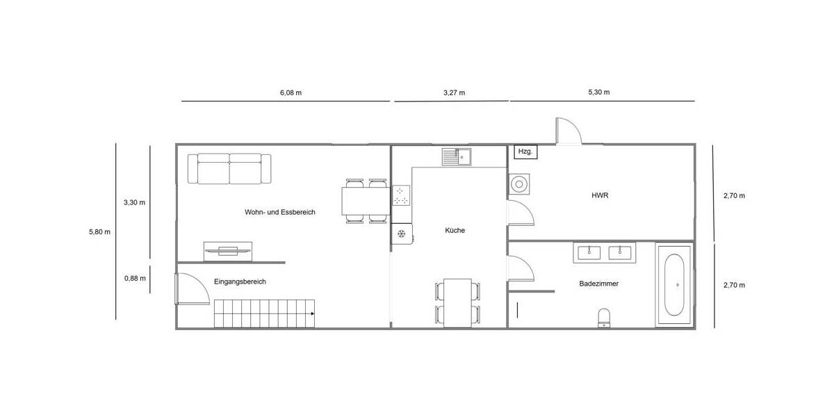 Doppelhaushälfte Albersdorf - 2 Zimmer, 100 m&sup2;, 850&euro; | Angebot:26751546
