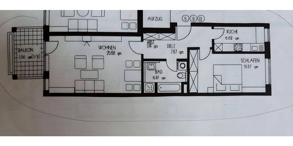 Etagenwohnung Augsburg Göggingen - 2 Zimmer, 65 m&sup2;, 1.080&euro; | Angebot:26825021
