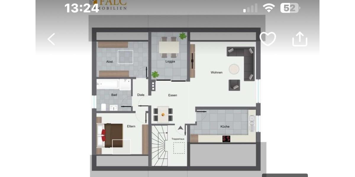 Dachgeschoßwohnung Nottuln - 3 Zimmer, 84 m&sup2;, 720&euro; | Angebot:24804579