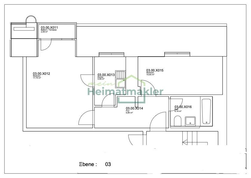 leerstehende 2- Zimmer Wohnung am Markt in Aschersleben mit Balkon! 2 zimmer