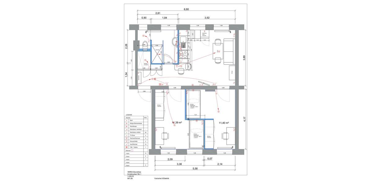 Appartement möbliert 2 zimmer