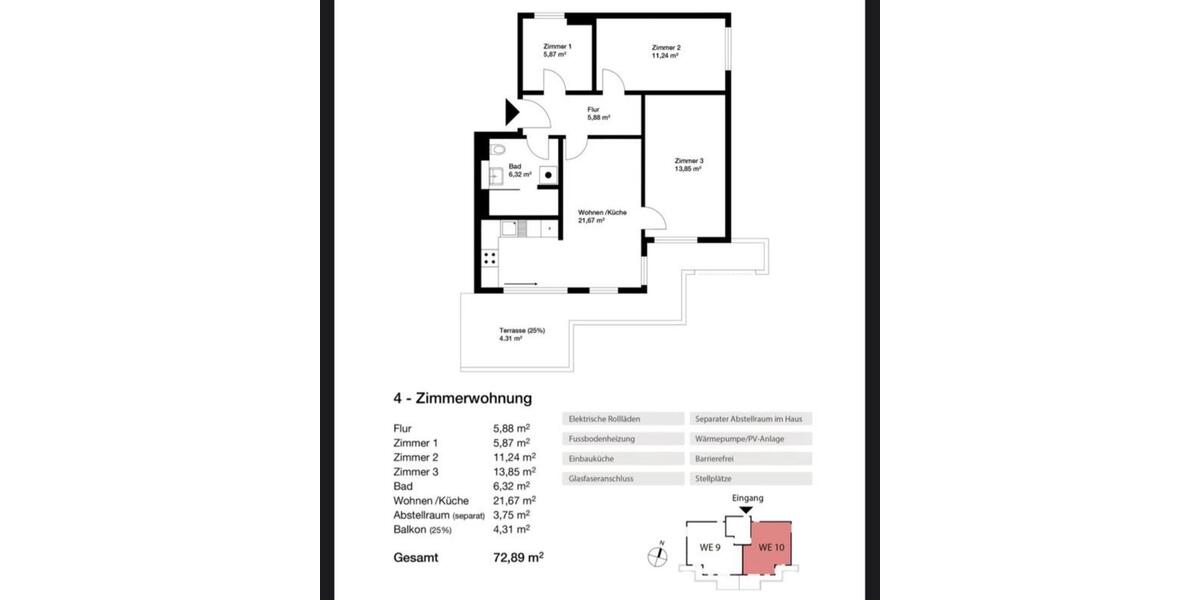 Nachmieter 4 Zimmer+EBK+Dachterrasse (Neubau) 4 zimmer