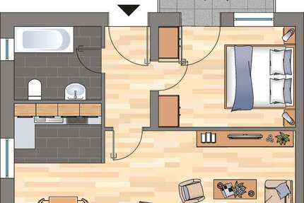 Wohnung zum Mieten in Hannover 424 € 48.63 m²