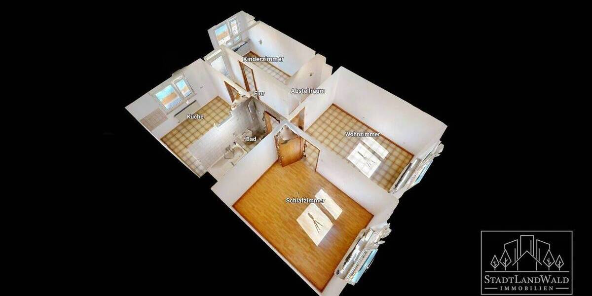 Ruhig wohnen-zentral leben: Renovierte ruhige 3-ZKB Mietwohnung im 2.OG 3 zimmer