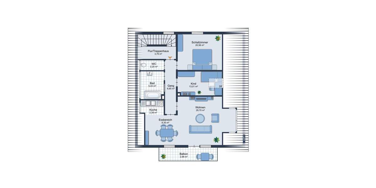 Etagenwohnung Welden / Reutern Reutern - 3 Zimmer, 104 m&sup2;, 950&euro; | Angebot:25768361