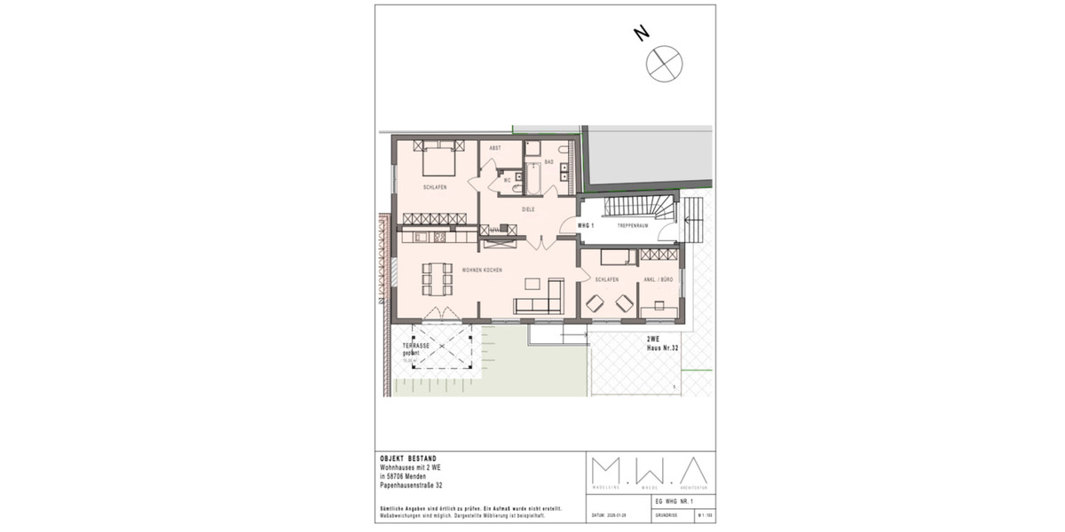 Etagenwohnung Menden (Sauerland) - 4 Zimmer, 111 m&sup2;, 1.332&euro; | Angebot:24780234