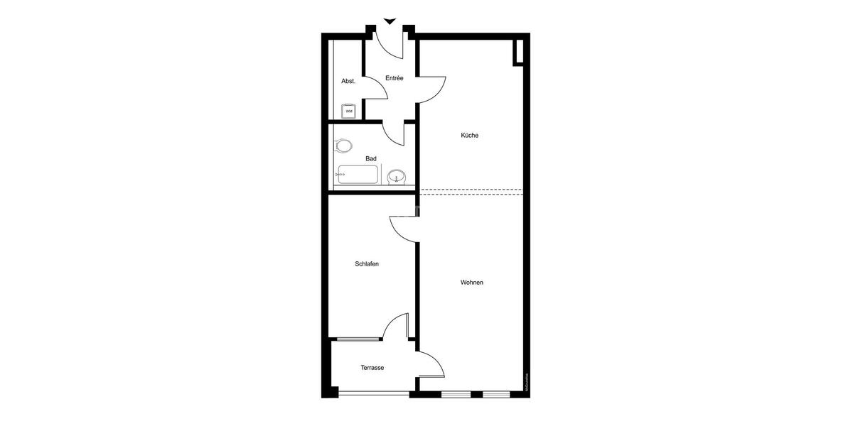 Etagenwohnung Frankfurt am Main Innenstadt - 2 Zimmer, 69 m&sup2;, 1.590&euro; | Angebot:26252476