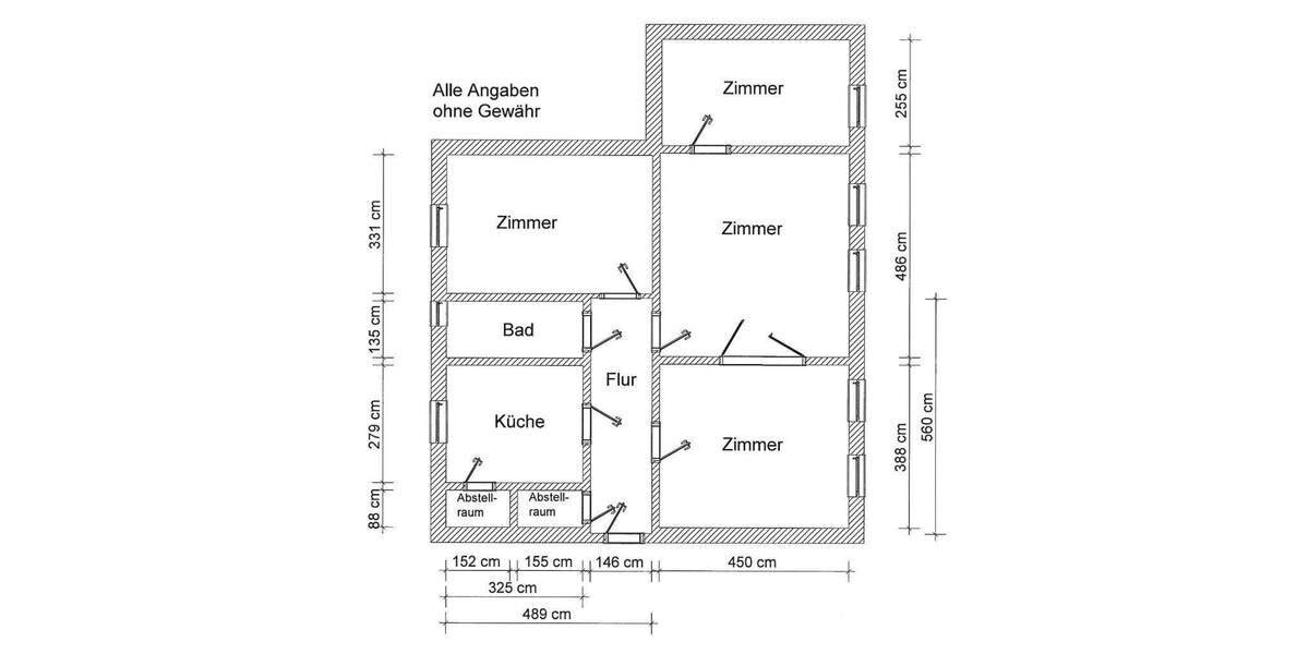 Etagenwohnung Güstrow - 4 Zimmer, 92 m&sup2;, 650&euro; | Angebot:25706231