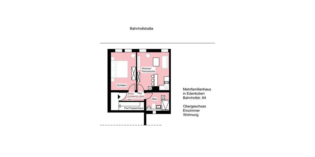 Etagenwohnung Edenkoben - 2 Zimmer, 45 m&sup2;, 540&euro; | Angebot:24851969