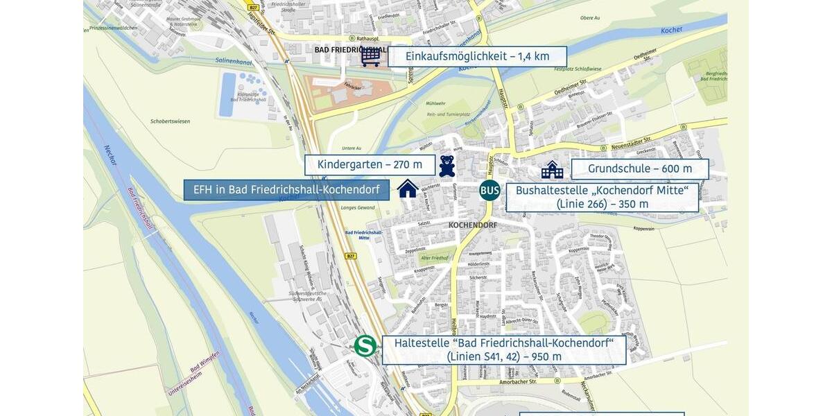 Einfamilienhaus Bad Friedrichshall - 6 Zimmer, 240 m&sup2;, 2.650&euro; | Angebot:25832076