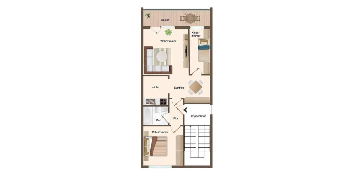 Etagenwohnung Zwickau Neuplanitz - 3 Zimmer, 60 m&sup2;, 250&euro; | Angebot:26826640