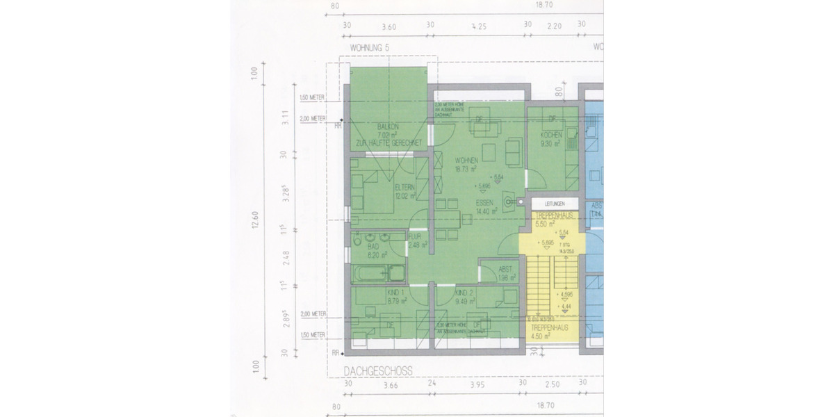 Dachgeschoßwohnung Waldshut-Tiengen Tiengen - 4 Zimmer, 88 m&sup2;, 1.070&euro; | Angebot:25953962