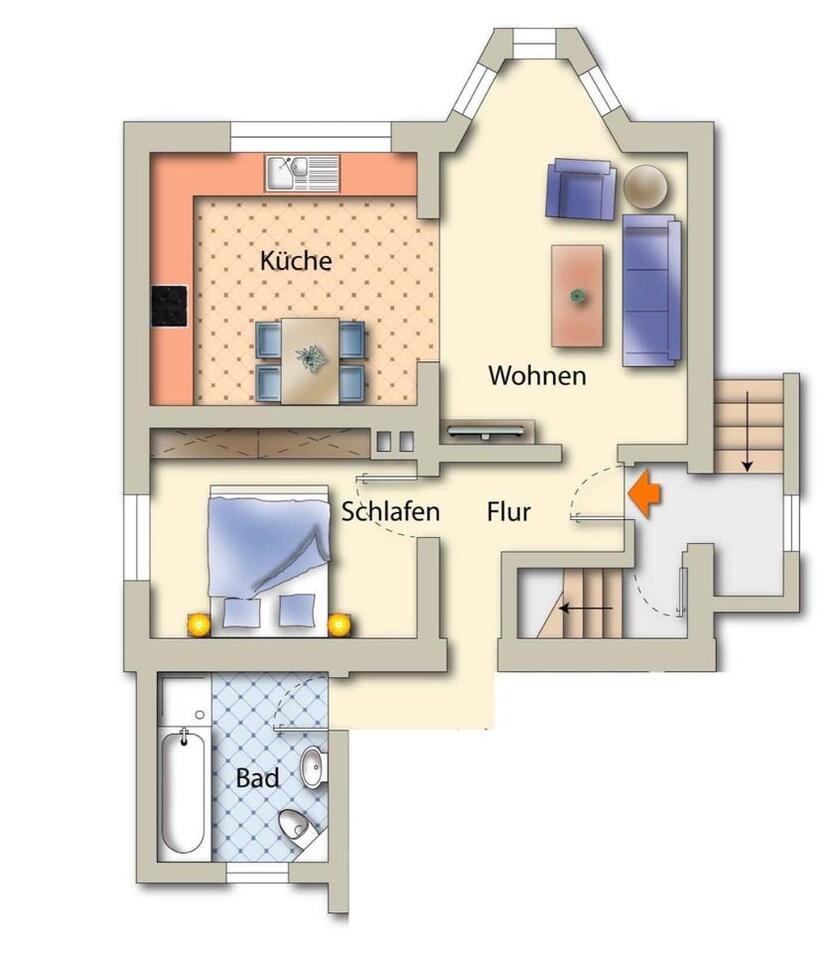 2-Zimmer Wohnung zimmer