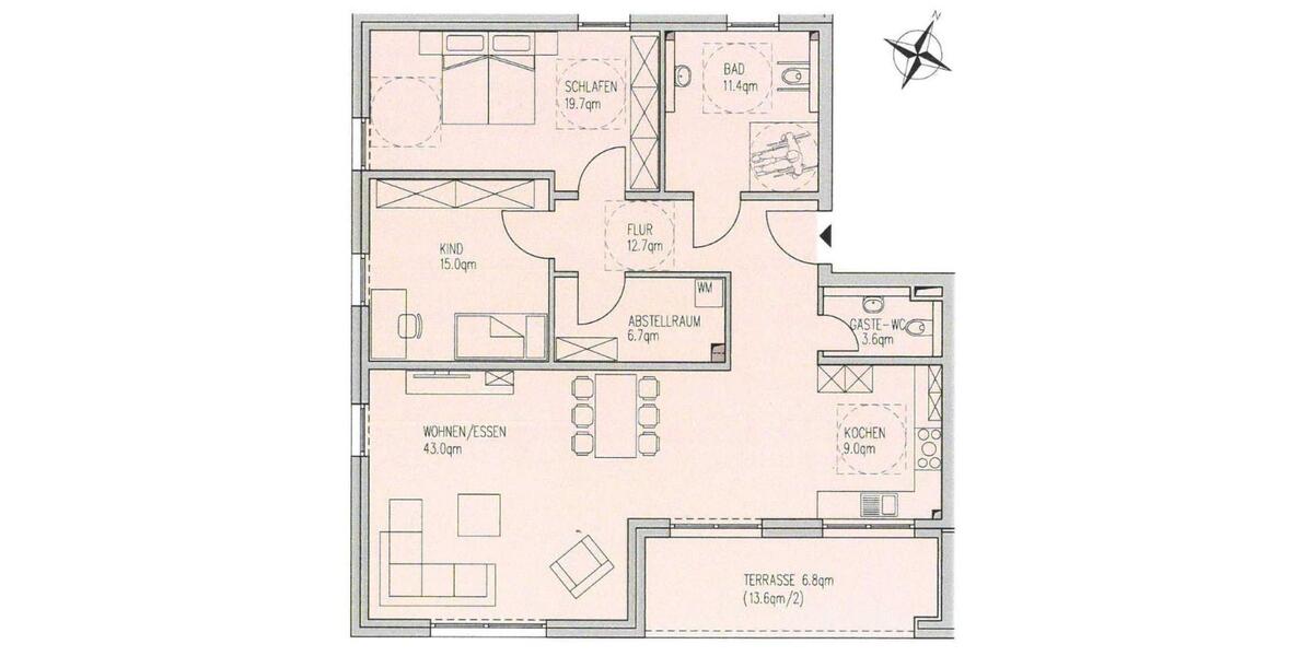 Erdgeschoßwohnung Wolfenbüttel Adersheim - 3 Zimmer, 128 m&sup2;, 1.390&euro; | Angebot:24511555