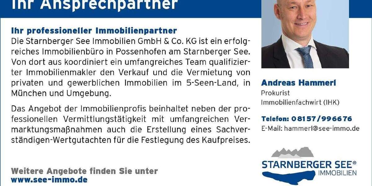 Etagenwohnung Starnberg - 3 Zimmer, 117 m&sup2;, 2.300&euro; | Angebot:24686809