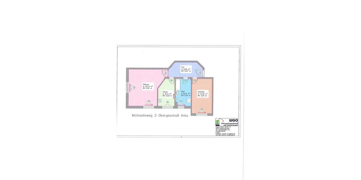 Etagenwohnung Oelsnitz/Erzgebirge Oelsnitz - 2 Zimmer, 61 m&sup2;, 410&euro; | Angebot:23695842