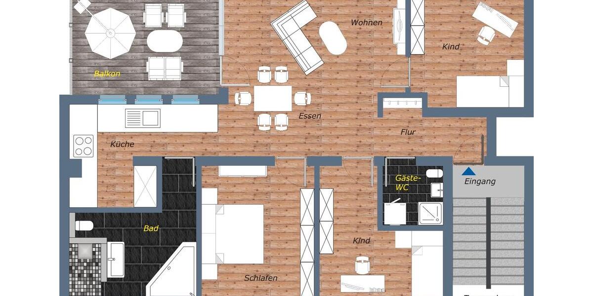 Etagenwohnung Mainz Laubenheim - 4 Zimmer, 136 m&sup2;, 2.100&euro; | Angebot:26254699