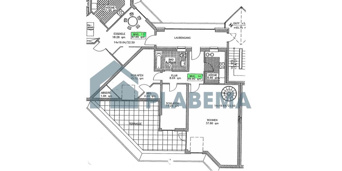 Dachgeschoßwohnung Schwerin Friedrichsthal - 4 Zimmer, 126 m&sup2;, 1.450&euro; | Angebot:24271386
