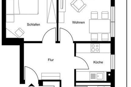 2-Zimmer-Souterrain-Wohnung zimmer