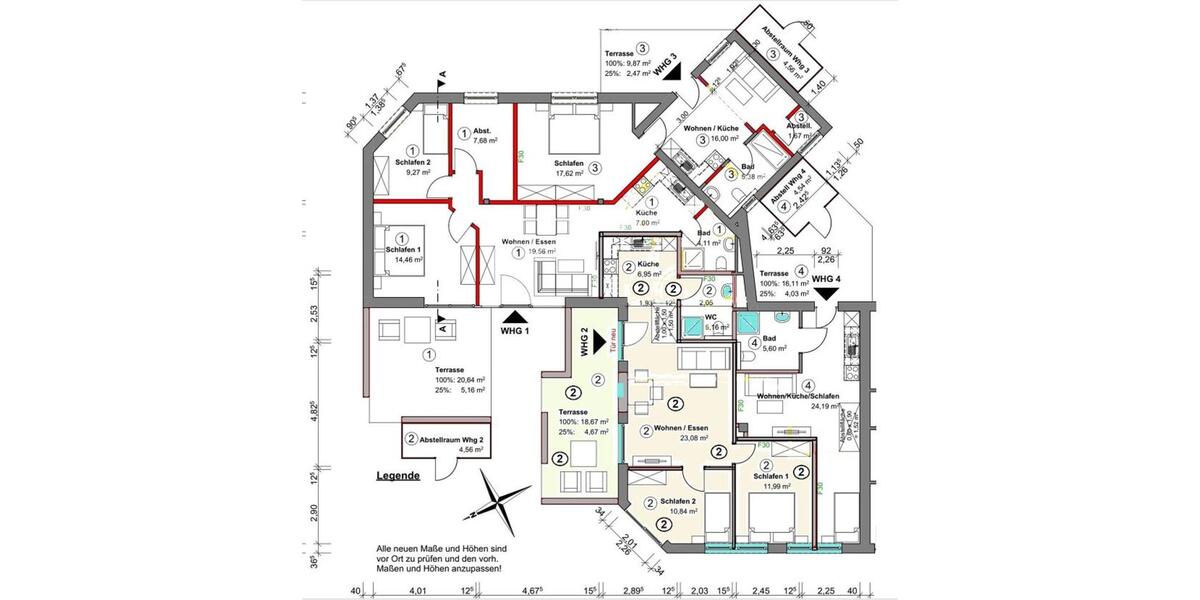 Erdgeschoßwohnung Haren (Ems) - 3 Zimmer, 65 m&sup2;, 650&euro; | Angebot:25283125