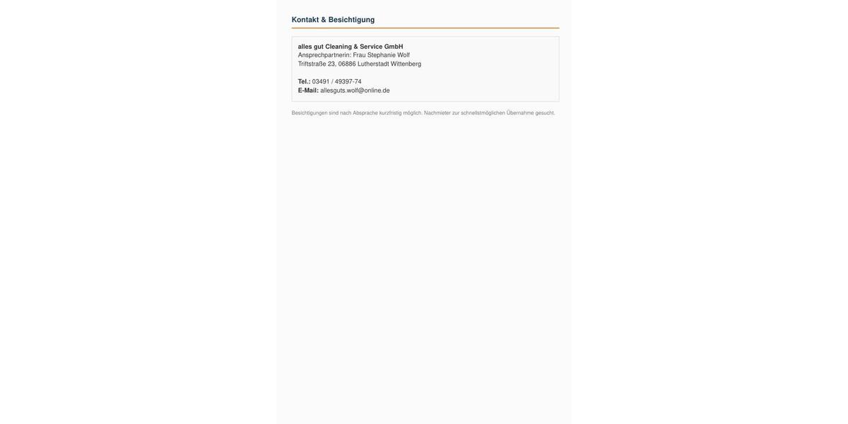 Gewerbeobjekt Wittenberg Lutherstadt - 1.106&euro; | Angebot:26550741